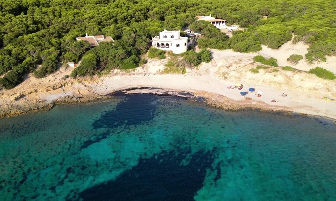 Porto Pino Villa | 'Villa Castello' next to Beach with Sea View, Garden & Open Terrace