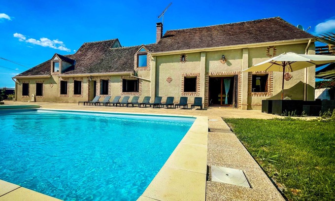 Chantecoq Villa | Villa Cocorico (45) 30 pers-piscine-1h30 Paris