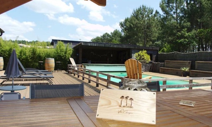 Mimizan-Plage Villa | Villa Contemporaine Avec Jacuzzi et Piscine, Dans Jolie Résidence Boisé des Pins