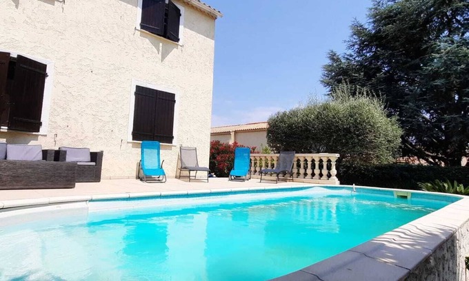 La Farlede House | Villa de 8- 10 Personnes Avec Piscine Privée, Proche du Centre-ville