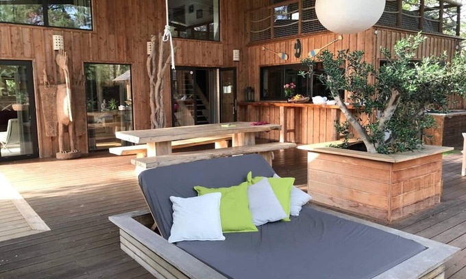 Lacanau-Ocean House | Villa "Douceur Exotique" with swimming pool for 12 people between lake and ocean