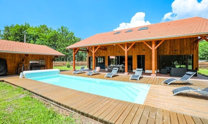 Saint-Paul-en-Born Villa | Villa du Born 4 Piscine Chauffée x 10 Personnes