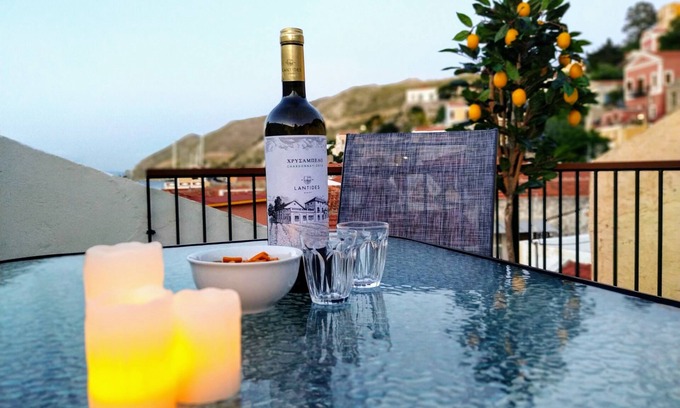 Symi Villa | Villa Elion : Remarkable View, Greek Hospitality, All the Comforts,Private Home