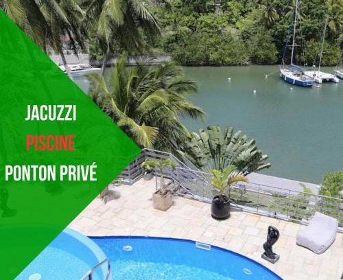 Bas du Fort Villa | Villa Evasion, piscine jacuzzi et ponton privé