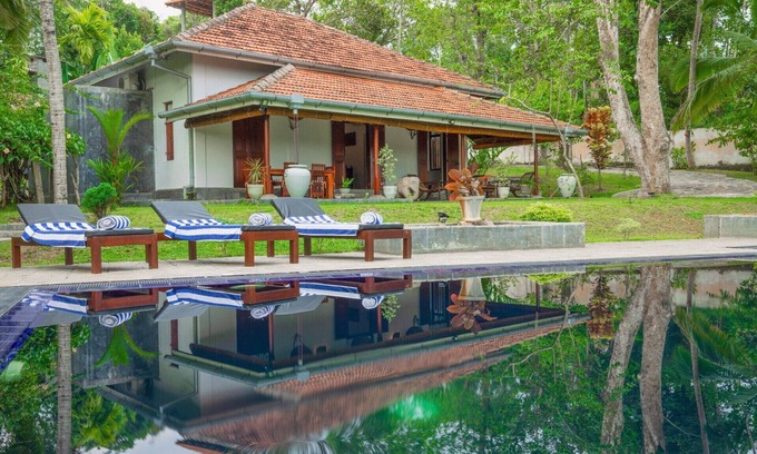Ambalangoda Villa | Villa Godahena, Beautiful Lakeside Villa with Private Gardens, Pool and Monkeys!