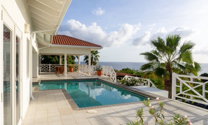 St. Marie Villa | Villa Happy View with 180 degree sea view.