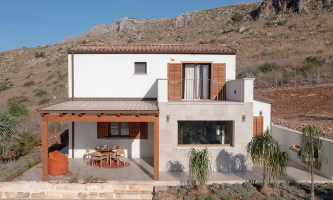 Scopello Resort | Villa Eos with pool and panoramic view