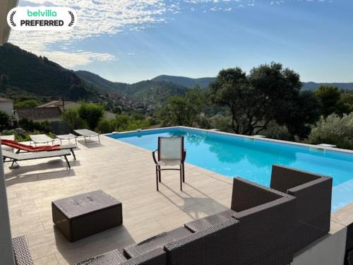 Roquebrun House | Villa l'Esquirol with view and pool