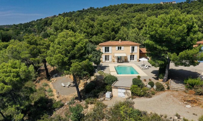 Tourtour Villa | Villa "Le Sortilège" vue panoramique et piscine