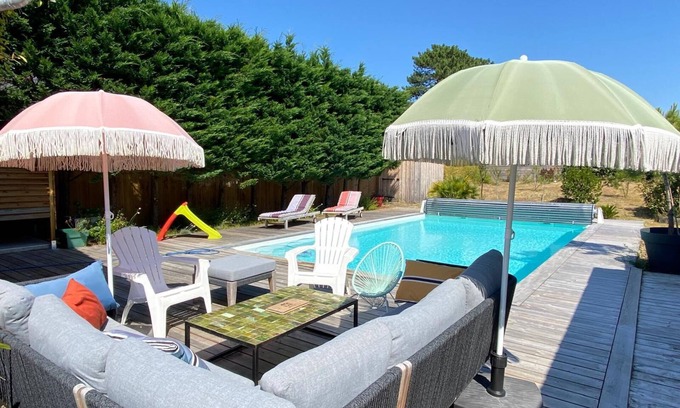 Mimizan House | Villa les Lilas, Ravissante Maison Avec Piscine