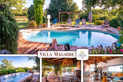 Castelnau-de-Montmiral Villa | Villa Magarre Climatisée, Piscine Chauffée, Spa, dans un Cadre Naturel Envoûtant