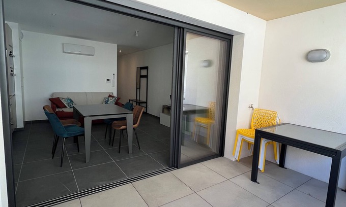 Le Grau-Du-Roi Apartment | Villa Marie 2: Appartement tout confort climatisé 1 chambre proche plage