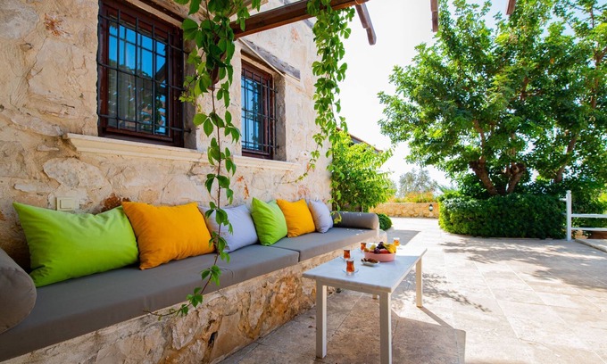 Kalkan Villa | Villa Marsilya is stone house for 8 people with a magnificent Sea View in Kalkan