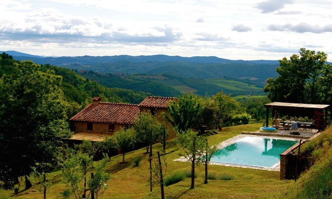 Gaiole in Chianti Villa | Villa on Chianti hill in heart of Tuscany, super-large pool, 14 ha plot