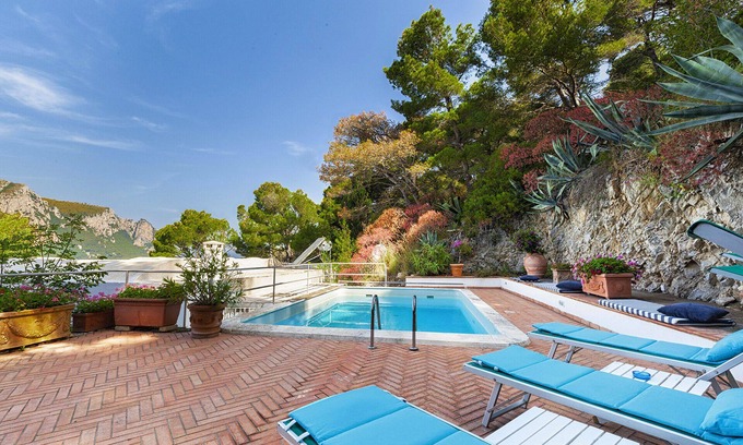 Anacapri Villa | Villa Polifemo with Swimming Pool, Sea View, Terrace and Garden
