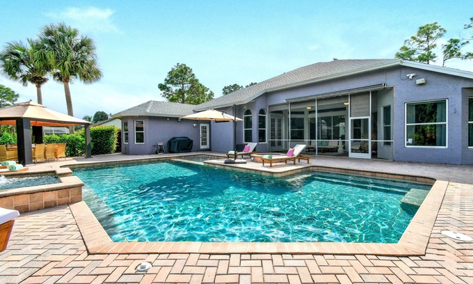Hunt Club House | Villa Sobrinas - Luxury 4BR Villa: Pool, Spa, Fire Pit, Pond View, RV Parking, Sleeps 10