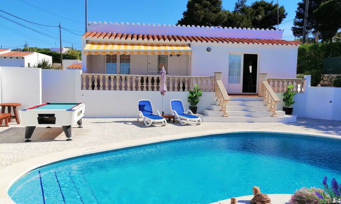 Cala en Porter Villa | Villa With Private Pool, Air Conditioning, WiFi, billiard and table tennis