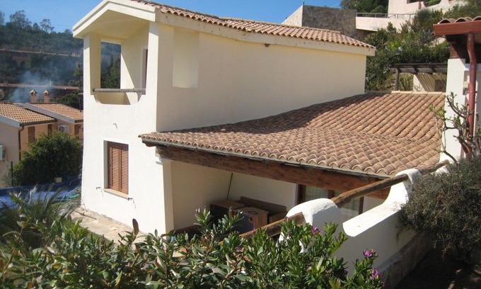 Eden Rock House | Villetta with amazing sea view, garden, private pool, near Chia