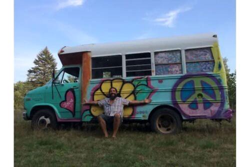 Chatham House | Vintage Short Bus Vacation Rental Nestled in the Forest near North Conway, New Hampshire