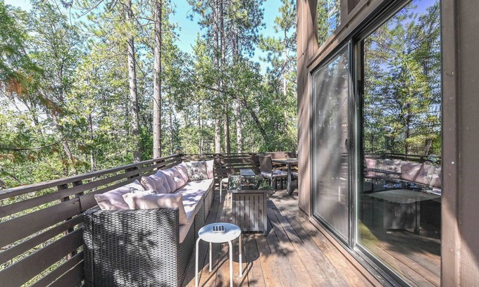 Hathaway Pines Ski Chalet | Vintage Ski Chalet in Stanislaus National Forest with Canyon Views & Spa