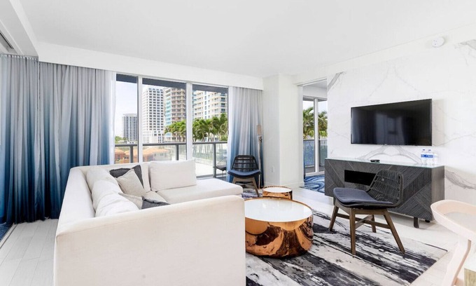 Barrier Island Condo | W Residences 2 Bed Unit | Beachfront and Luxe Stay