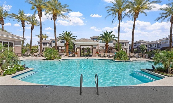 Kierland Apartment | Wake up in style at this modern 2BR, 2BA Scottsdale condo featuring a private patio, heated pool, jacuzzi, and fitness center. Enjoy gated walking paths to Kierland Golf Course and the Westin, plus easy access to dining, shopping, and entertainment.