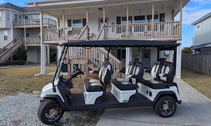 Topsail Beach House | Water view house Topsail beach with Golf cart