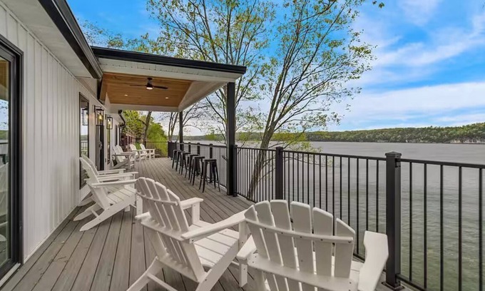 Osage Beach House | Waterfront Elegance: Spacious 5BR Lake Home with Game Room & Private Dock Access