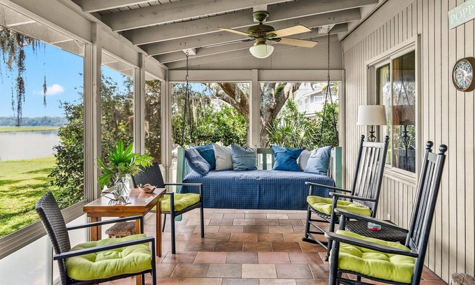 Okatie Cabin | Waterfront Retreat with Private Dock - Sleeps 12