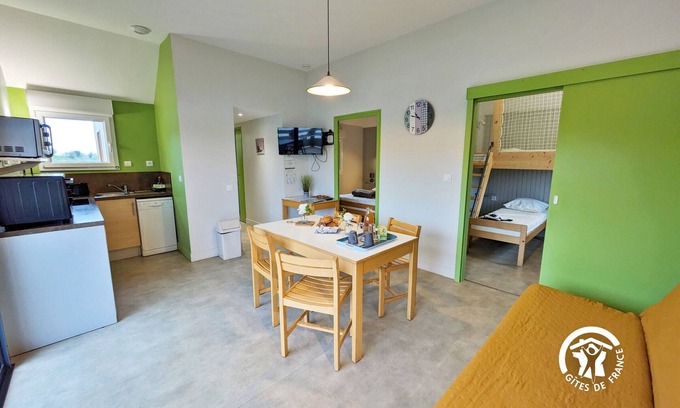 Villiers-Charlemagne Cottage | Waterside Fishing Chalet for 5-7 People with Private Dock, Terrace, and Family Activities