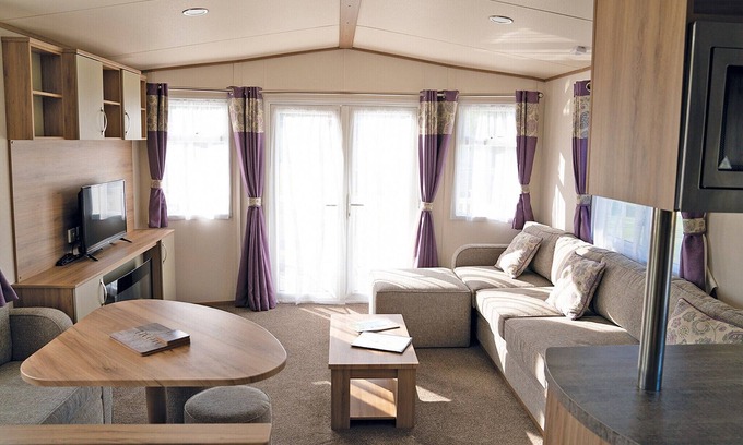 Alford House | Wheelchair friendly caravan with one double and one twin.