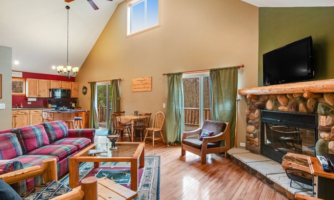 Nekoosa Cabin | Wilderness retreat near the lake with firepit, grill, large deck - dog friendly