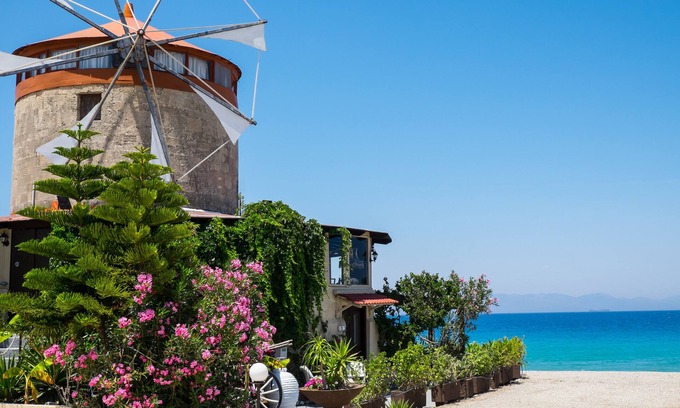 Ialyssos Villa | Windmill Tower Beach House in Rhodes island