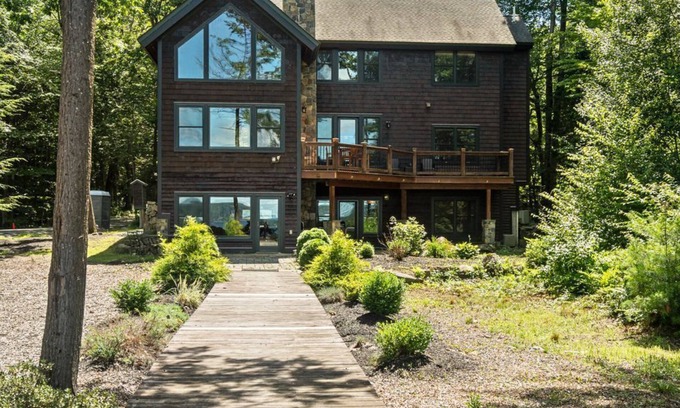 Alton Bay House | Winnipesaukee Waterfront Adirondack Home with Dock
