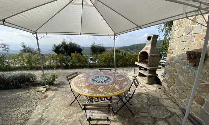 Castellina in Chianti House | Wonderful private villa for 4 guests with A/C, WIFI, TV, terrace, pets allowed and panoramic view