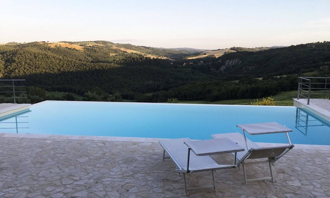 San Venanzo Villa | Wonderful private villa for 8 guests with WIFI, private pool, TV and panoramic view