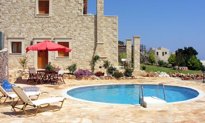 Agia Triada Villa | Wonderful private villa with A/C, private pool, WIFI, TV, patio, panoramic view and parking