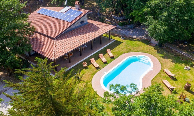 San Lupo House | Wonderful private villa with private pool, WIFI, A/C, TV, patio, pets allowed and panoramic view