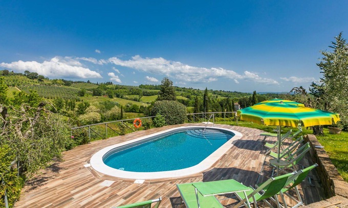 San Gimignano Villa | Wonderful villa with private pool, WIFI, A/C, TV, patio, pets allowed and panoramic view