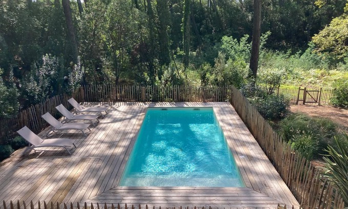 Le Canon Villa | Wooden villa in Cap Ferret in the pines - close to the ocean - not overlooked
