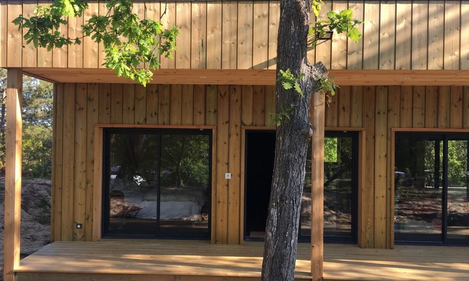 Biscarrosse House | Wooden villa in the Golf - Large terrace overlooking the forest - Close to the lake