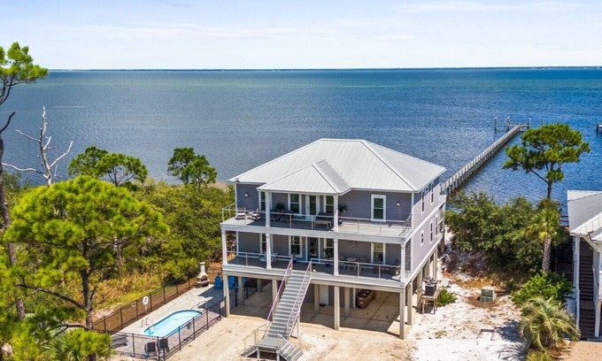 Cape San Blas House | Your "Baycation" Awaits –Stunning Bay Views, Pool & Dock – Fall Weeks Now 25% Of