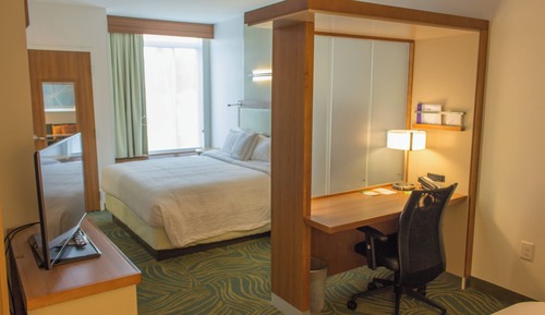Suite, 1 King Bed with Sofa bed (Mobility/Hearing Access, Roll-In Shwr)
