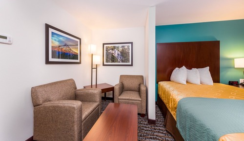 Deluxe Suite, 2 Queen Beds, Refrigerator & Microwave (Non Pet Friendly)