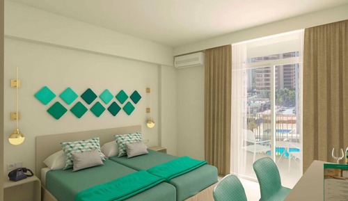 Double Room Single Use, Balcony, Pool View