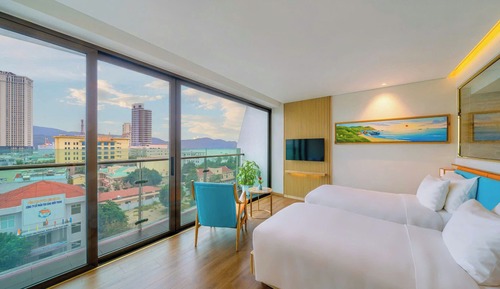 Deluxe Twin Room, Partial Ocean View