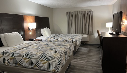 Standard Room, 2 Queen Beds, Non Smoking, Refrigerator & Microwave