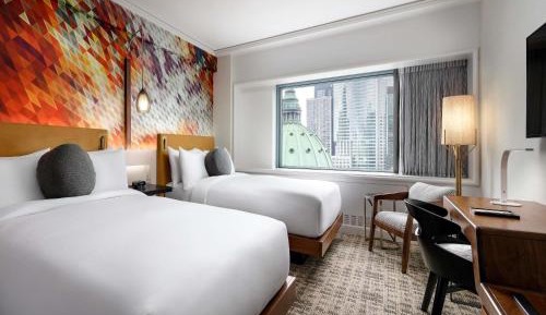 Double Room with Two Double Beds and View