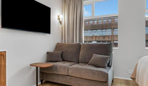 Twin Studio with Full Kitchen and Sofa Bed