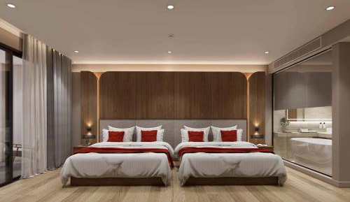 Deluxe Queen Room with Two Queen Beds and Jetted Tub